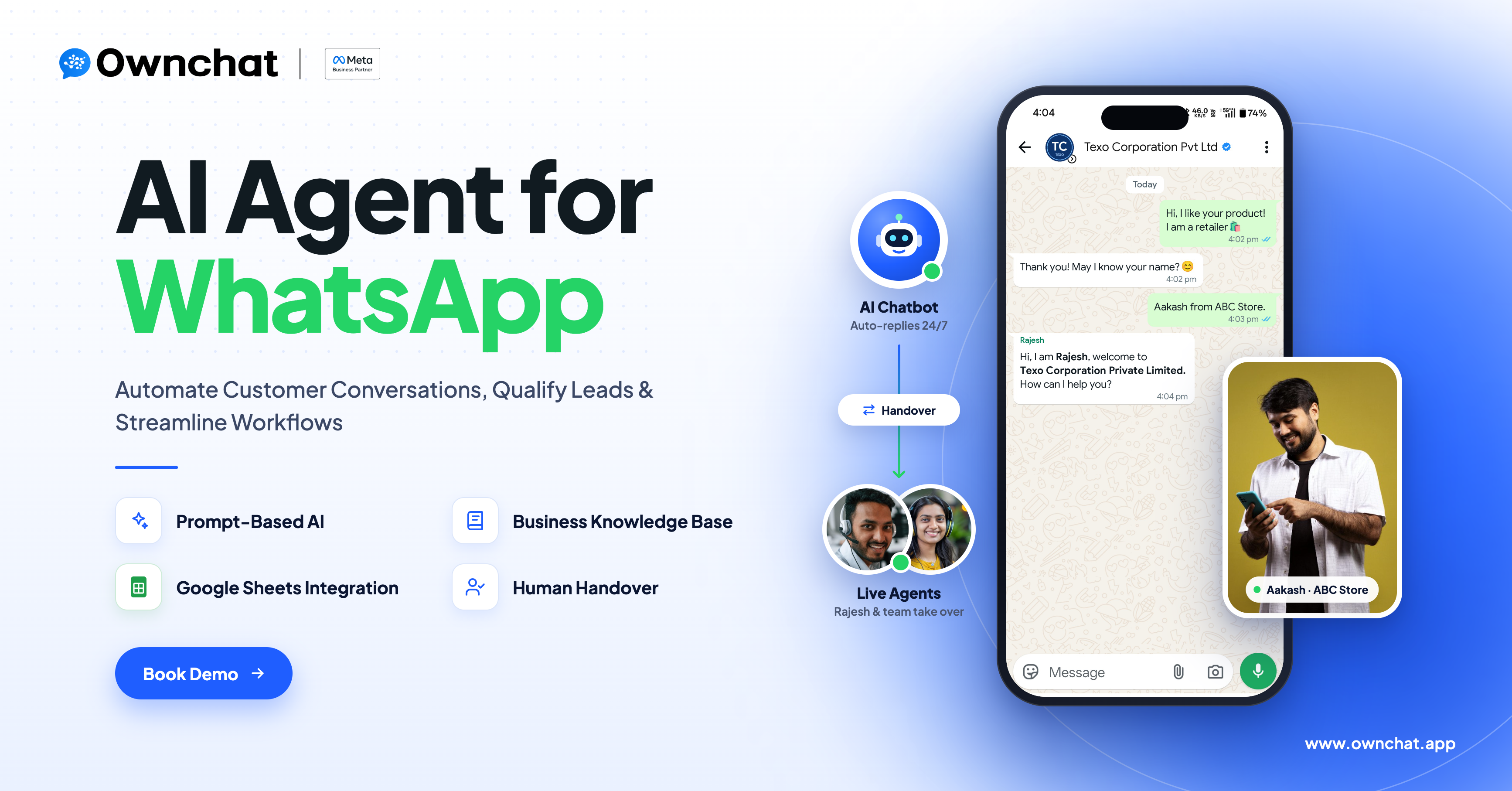 WhatsApp AI Agent: Automate Customer Conversations | Ownchat